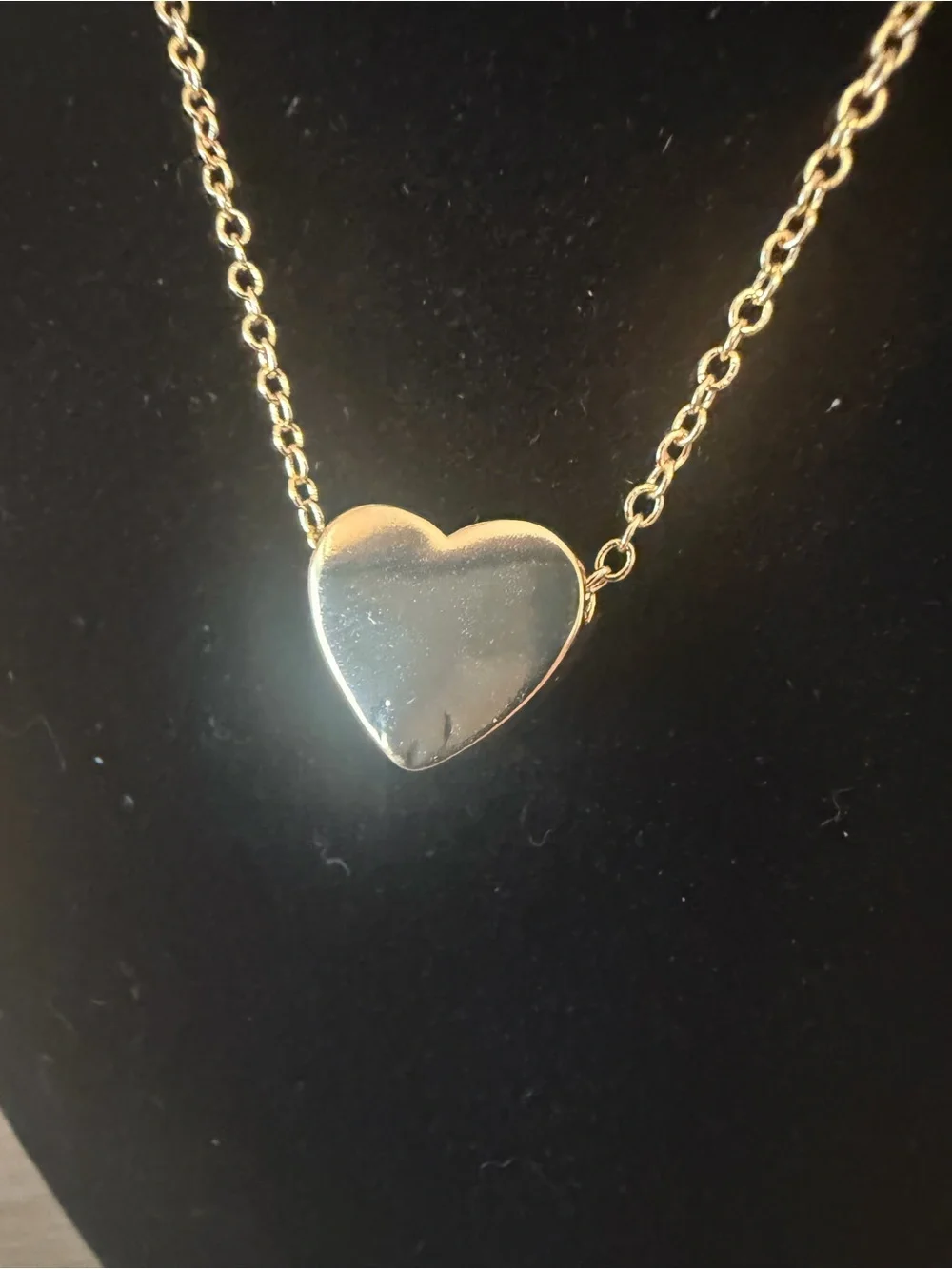 Tory Burch Kira Heart Mother of Pearl Double T Gold Necklace w dust bag